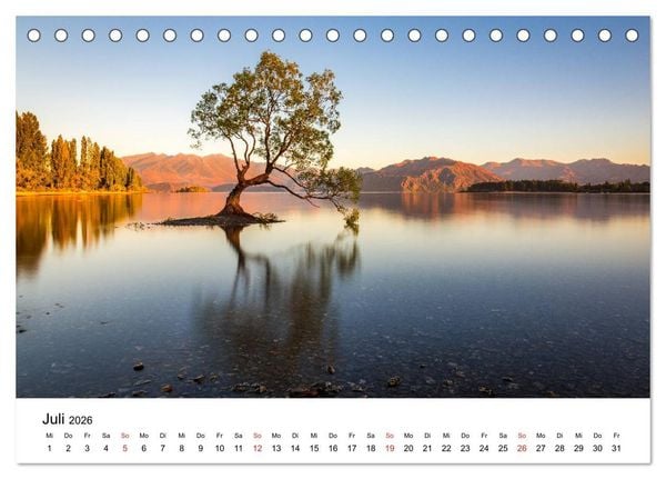 Produktbild: Neuseeland - Atemberaubende Natur und Landschaften (Tischkalender 2026 DIN A5 quer), CALVENDO Monatskalender