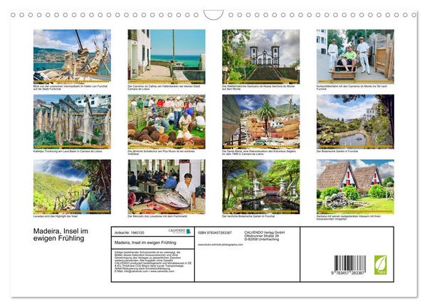 Produktbild: Madeira, Insel im ewigen Fr&uuml;hling (Wandkalender 2026 DIN A3 quer), CALVENDO Monatskalender