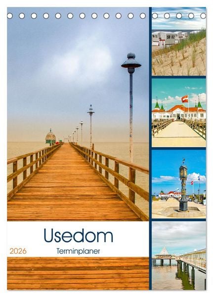 Usedom - Terminplaner (Tischkalender 2026 DIN A5 hoch), CALVENDO Monatskalender