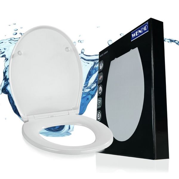 Produktbild: WC Sitz Mod. Samos Wei&szlig;, Toilettendeckel mit Absenkautomatik