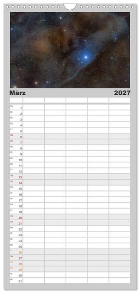 Produktbild: Familienplaner 2027 - Deepsky XVII mit 5 Spalten (Wandkalender, 21 x 45 cm) CALVENDO