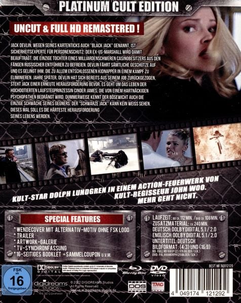 Produktbild: Blackjack - Der Bodyguard - Limited Edition auf 500 St&uuml;ck - Director's Cut - Platinum Cult Edition (+ DVD) [2 BRs]