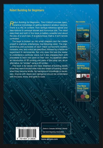 Produktbild: Robot Building for Beginners, Third Edition