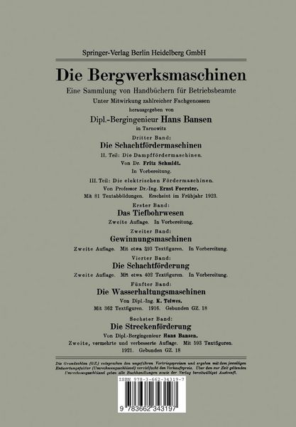 Produktbild: Die Schachtf&ouml;rdermaschinen