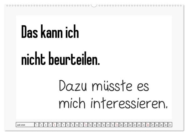 Produktbild: Typo-Kalender f&uuml;r das B&uuml;ro. Sarkasmus und fiese Spr&uuml;che (Wandkalender 2026 DIN A2 quer), CALVENDO Monatskalender