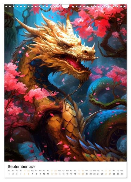 Produktbild: Mystical Drakes (Wall Calendar 2026 DIN A3 portrait), CALVENDO 12 Month Wall Calendar