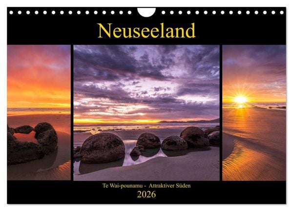Produktbild: Neuseeland - Attraktiver S&uuml;den (Wandkalender 2026 DIN A4 quer), CALVENDO Monatskalender