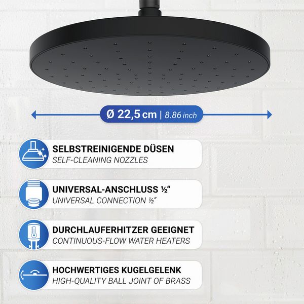 Produktbild: Regenduschkopf Automatic Cleaning, &Oslash; 22,5 cm
