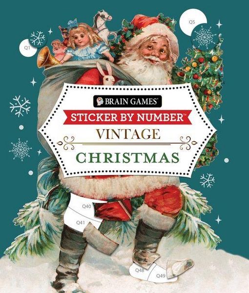 Produktbild: Brain Games - Sticker by Number - Vintage: Christmas (28 Images to Sticker)