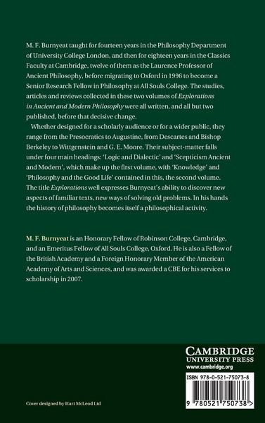 Produktbild: Explorations in Ancient and Modern Philosophy