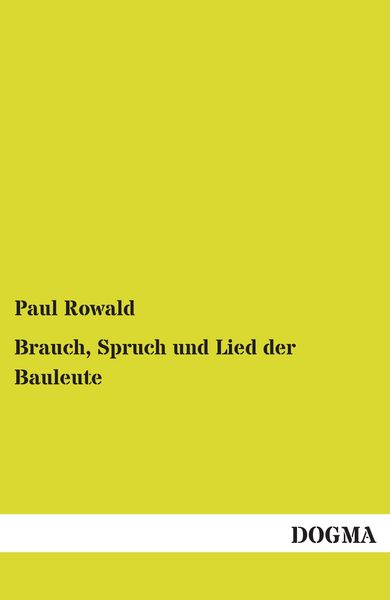 Produktbild: Brauch, Spruch und Lied der Bauleute