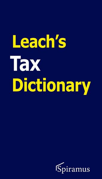 Produktbild: Leach's Tax Dictionary