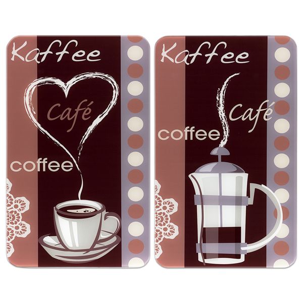 Abdeckplatten Universal KAFFEEDUFT, 2er-Set, für alle Herdarten