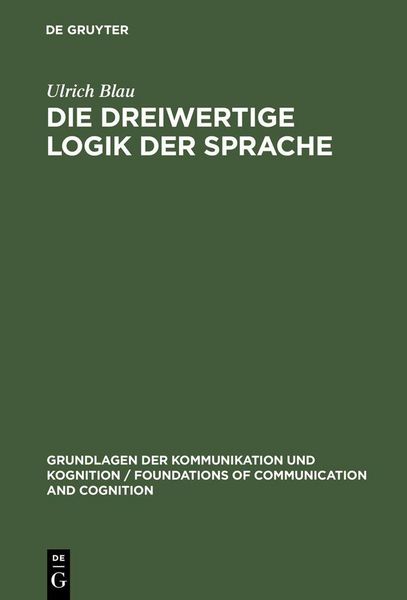 Produktbild: Die dreiwertige Logik der Sprache