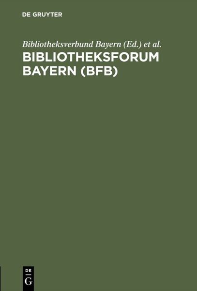 Produktbild: Bibliotheksforum Bayern (BFB)