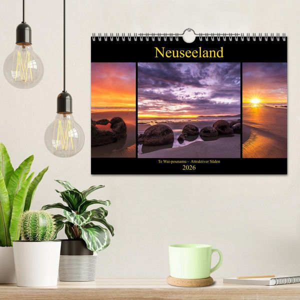 Produktbild: Neuseeland - Attraktiver S&uuml;den (Wandkalender 2026 DIN A4 quer), CALVENDO Monatskalender