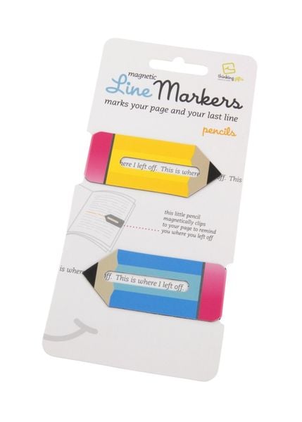 Line Markers Pencils/Lesezeichen/2er Set Stifte