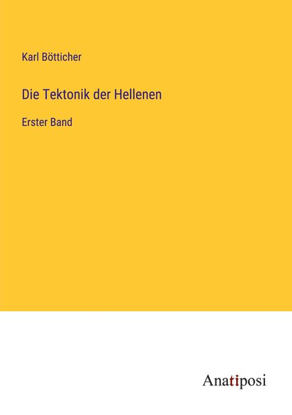 Produktbild: Die Tektonik der Hellenen