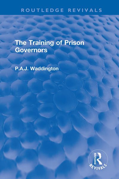 Produktbild: The Training of Prison Governors