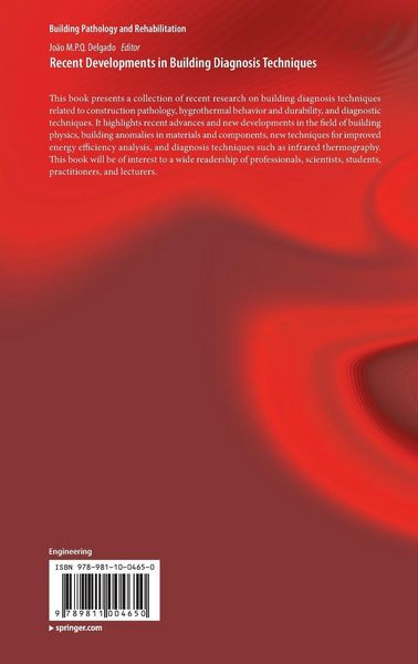 Produktbild: Recent Developments in Building Diagnosis Techniques