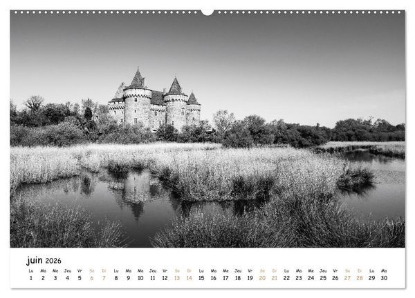 Produktbild: Terres de contraste &ndash; Une ann&eacute;e en monochrome (Calendrier mural 2026 DIN A2 vertical) calendrier de bureau