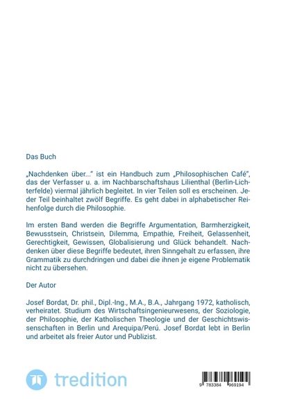 Produktbild: Nachdenken &uuml;ber...