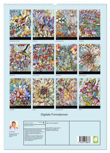 Produktbild: Digitale Formationen (hochwertiger Premium Wandkalender 2026 DIN A2 hoch), Kunstdruck in Hochglanz