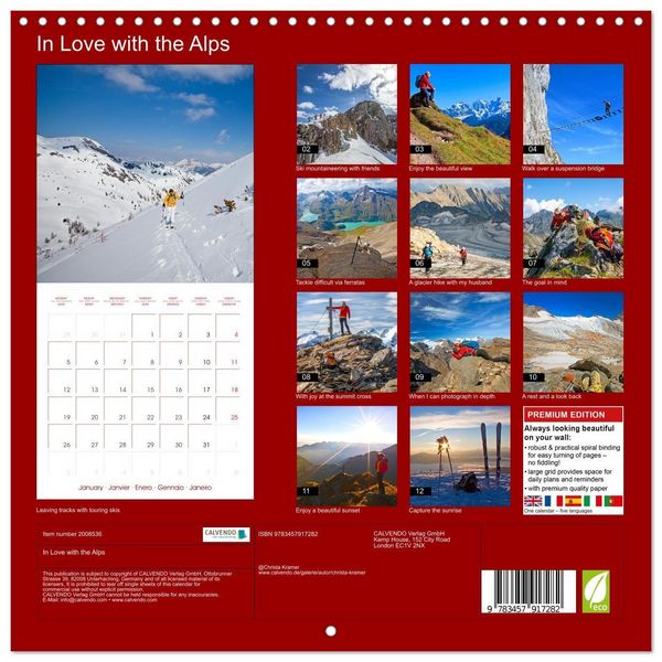 Produktbild: Kramer, C: In Love with the Alps (Wall Calendar 2026 12 &times; 12