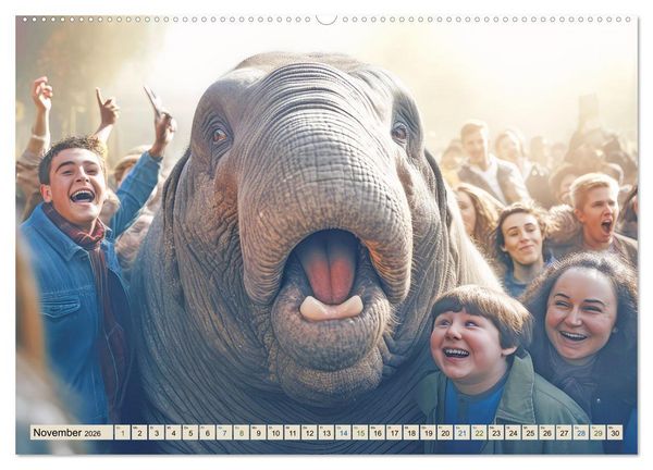 Produktbild: Gutm&uuml;tige Giganten &ndash; Humorbilder (Wandkalender 2026 DIN A2 quer), CALVENDO Monatskalender