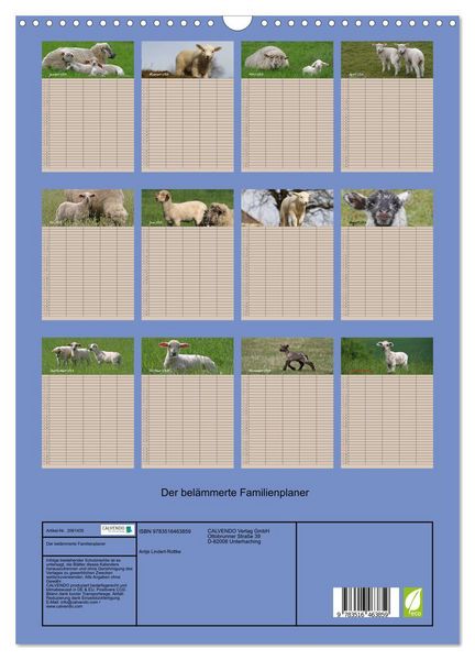 Produktbild: Der bel&auml;mmerte Familienplaner (Wandkalender 2026 DIN A3 hoch), CALVENDO Monatskalender