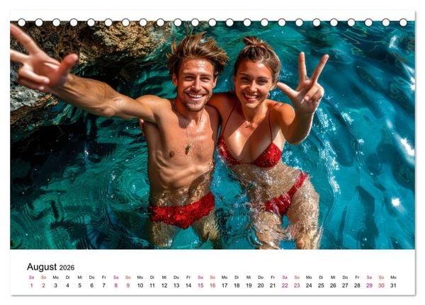 Produktbild: Ein cooler Sommer (Tischkalender 2026 DIN A5 quer), CALVENDO Monatskalender