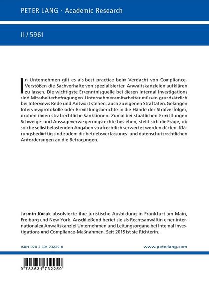 Produktbild: Selbstbelastungspflichten bei Mitarbeiterbefragungen