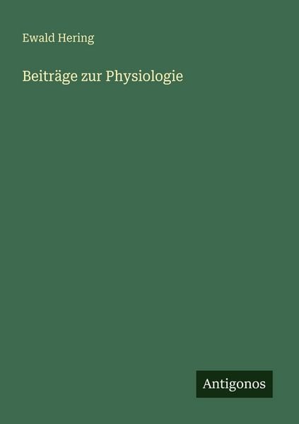 Produktbild: Beitr&auml;ge zur Physiologie