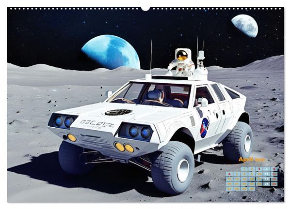Produktbild: Im Weltall unterwegs - Verr&uuml;ckte Fahrzeuge im Universum (Wandkalender 2026 DIN A2 quer), CALVENDO Monatskalender