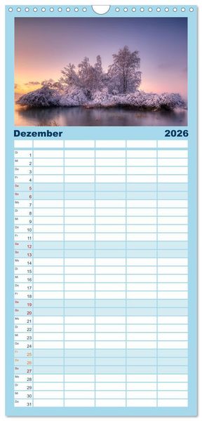 Produktbild: Familienplaner 2026 - Bodensee Weitblicke mit 5 Spalten (Wandkalender, 21 x 45 cm) CALVENDO