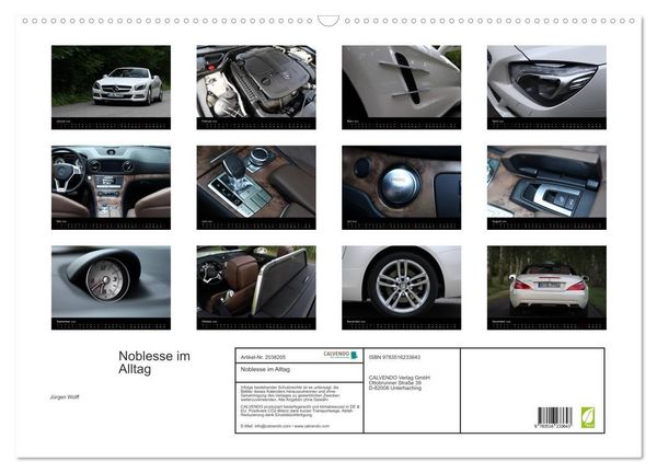 Produktbild: Noblesse im Alltag (Wandkalender 2026 DIN A2 quer), CALVENDO Monatskalender