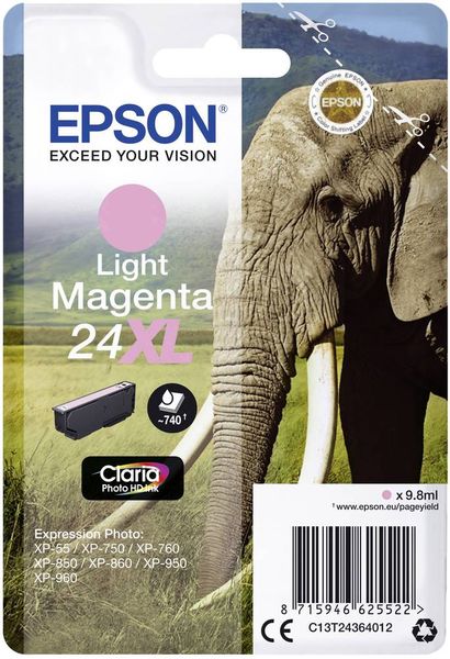 Epson Druckerpatrone T2436, 24XL Original Hell Magenta C13T24364012