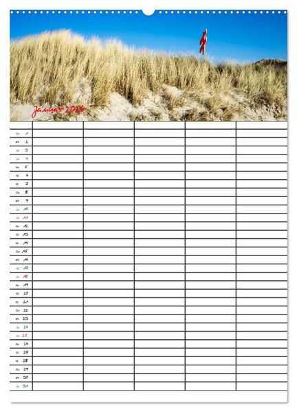 Produktbild: JUIST - DIE NORDSEEINSEL (hochwertiger Premium Wandkalender 2026 DIN A2 hoch), Kunstdruck in Hochglanz