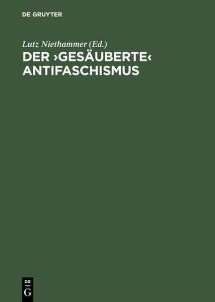Produktbild: Der &rsaquo;ges&auml;uberte&lsaquo; Antifaschismus