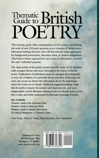 Produktbild: Thematic Guide to British Poetry