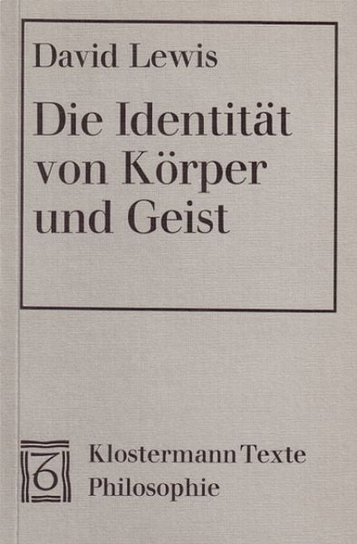 Produktbild: Die Identit&auml;t von K&ouml;rper und Geist