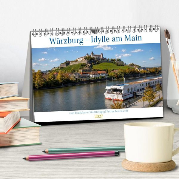 Produktbild: W&uuml;rzburg Idylle am Main (Tischkalender 2027 DIN A5 quer), CALVENDO Monatskalender