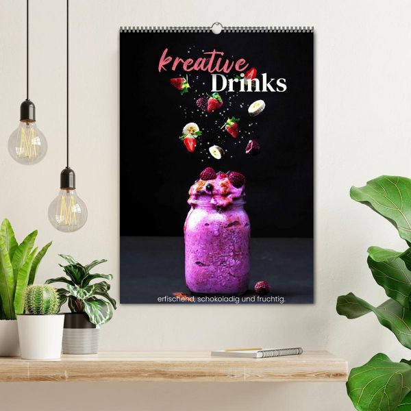 Produktbild: Kreative Drinks - erfrischend, schokoladig und fruchtig. (Wandkalender 2026 DIN A2 hoch), CALVENDO Monatskalender