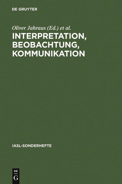 Produktbild: Interpretation, Beobachtung, Kommunikation