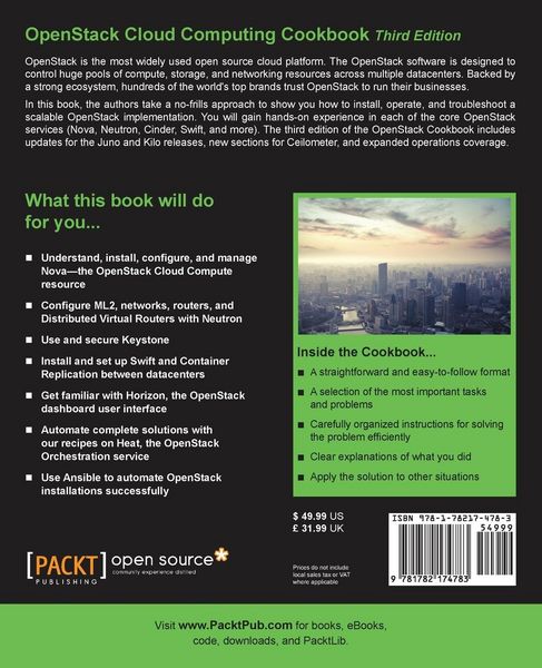 Produktbild: OpenStack Cloud Computing Cookbook - Third Edition
