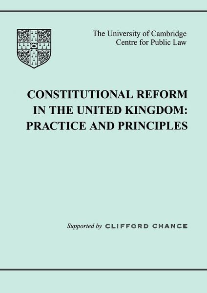 Produktbild: Constitutional Reform in the UK