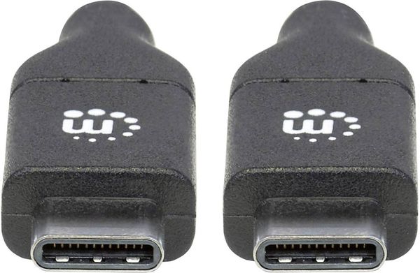 Produktbild: Manhattan USB-Kabel USB 2.0 USB-C&reg; Stecker, USB-C&reg; Stecker 2.00 m Schwarz 355247