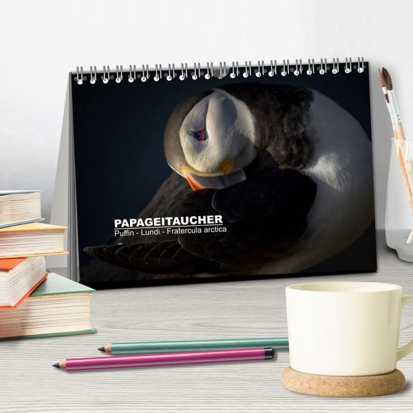 Produktbild: Papageitaucher: Puffin - Lundi - Fratercula arctica (Tischkalender 2026 DIN A5 quer), CALVENDO Monatskalender