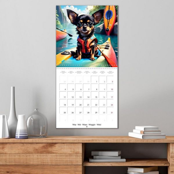 Produktbild: Outdoor adventure with an AI-Chihuahua (Wall Calendar 2026 12 &times; 12 Inch) CALVENDO 12 Month Wall Calendar
