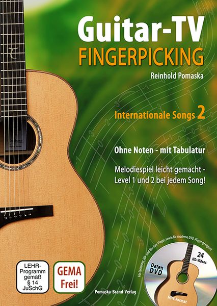 Guitar-TV: Fingerpicking - Internationale Songs 2 (mit DVD) -